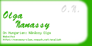 olga nanassy business card